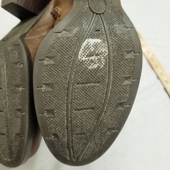 Baretraps Womens Leather Raewyn Heeled Ankle Boots Side Zip Brown Sz 8.5 M - Picture 10 of 14